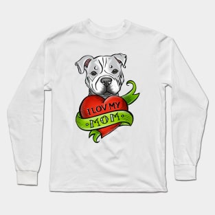 Lov Mom Pitbull Long Sleeve T-Shirt